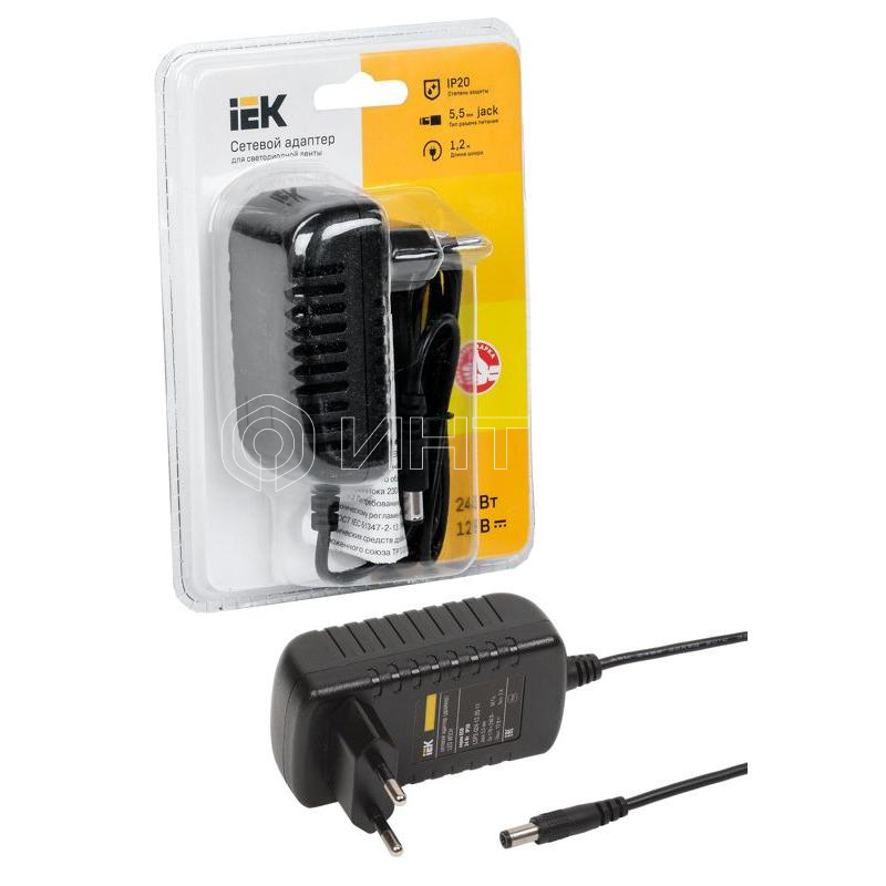Драйвер LED ИПСН ECO 3528 24Вт 12В адаптер-JacK 5.5мм IP20 IEK LSP2-024-12-20-11 изображение, фото