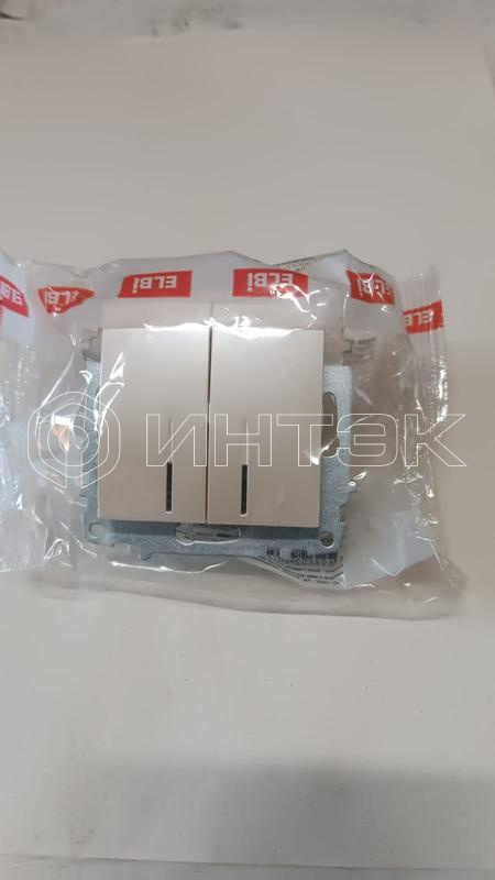 Выключатель 2-кл. СП Zena 10А IP20 с LED-подсветкой механизм жемчуж. ABB 609-012500-203 изображение, фото
