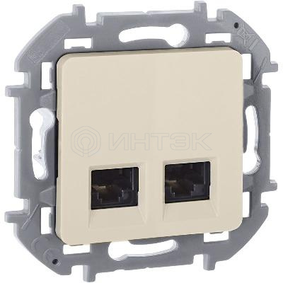 Розетка компьютерная 2-м Inspiria RJ45 кат.5E UTP сл. кость IEK 673836 изображение, фото