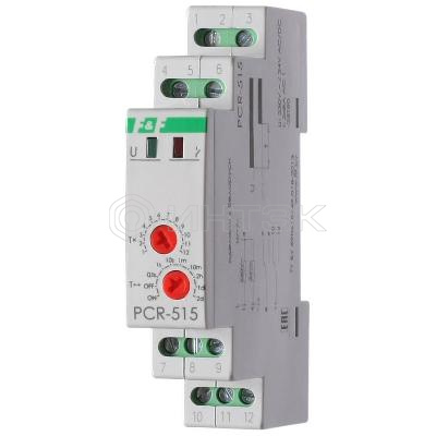 Реле времени PCR-515 2х8А 230В 2перекл. IP20 задержка включ. монтаж на DIN-рейке F&F EA02.001.006 изображение, фото