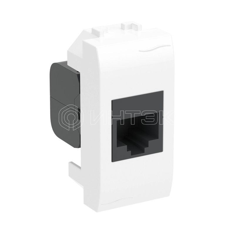 Розетка компьютерная 1-м СП 1мод. Brava RJ45 кат.5E бел. DKC 76654B изображение, фото