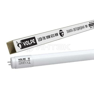 Лампа светодиодная LED-T8-10W/NW/G13/FR/FIX/N 10Вт матовая 4000К нейтр. бел. G13 неповорот. Volpe UL-00001454 изображение, фото