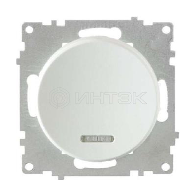 Выключатель 1-кл. СП Florence 10А IP20 с подсветкой механизм бел. (1E31701300) OneKeyElectro 2172778 изображение, фото