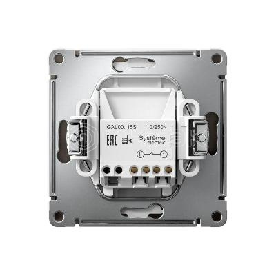 Выключатель кнопочный 1-кл. ArtGallery быстрозажим. клем. механизм мокко Systeme Electric GAL000615S изображение, фото