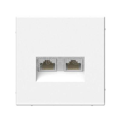 Розетка компьютерная 2-м ArtGallery 2хRJ45 кат.6A механизм бел. Systeme Electric GAL000188 изображение, фото
