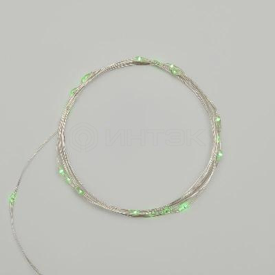 Гирлянда светодиодная "Роса" 2м 20LED зел. 2Вт 4.5В IP20 провод прозр. Neon-Night 303-008 изображение, фото