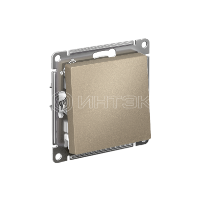 Выключатель 1-кл. СП AtlasDesign 10А IP20 (сх. 1) 10AX с самовозвратом механизм шампань Systeme Electric ATN000515 изображение, фото