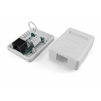 Розетка компьютерная 1-м ОП SB1-1-8P8C-C5e-WH RJ45 (8P8C) кат.5E Dual IDC Hyperline 430230 изображение, фото