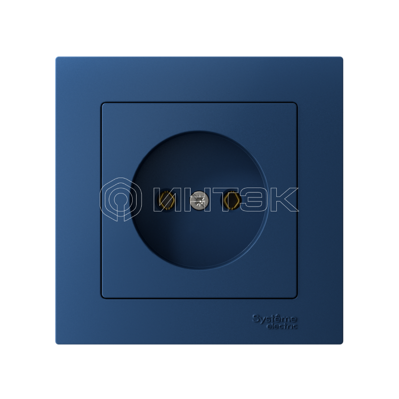 Розетка AtlasDesign 16А без заземл. быстрозажим. клем. в сборе аквамарин Systeme Electric ATN001140S изображение, фото