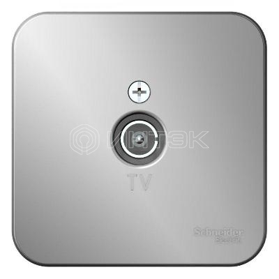 Розетка телевизионная TV ОП Blanca коннектор с изолир. пластиной алюм. Systeme Electric BLNTA000013 изображение, фото