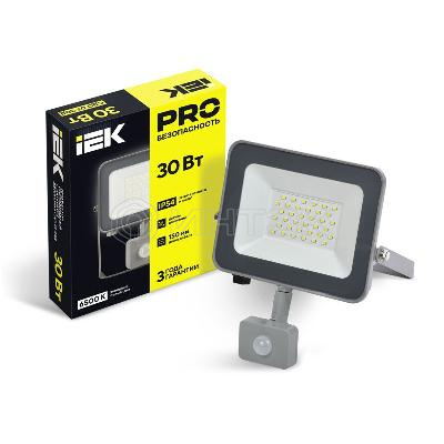 Прожектор светодиодный СДО 07-30Д 30Вт 6500К IP54 с датчиком движ. сер. IEK LPDO702-30-K03 изображение, фото