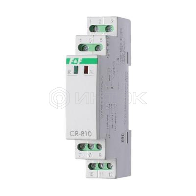 Реле температурное CR-810 (с внешн. термист. датчиками DIN-рейка 230В 16А 1перекл.) F&F EA05.002.001 изображение, фото
