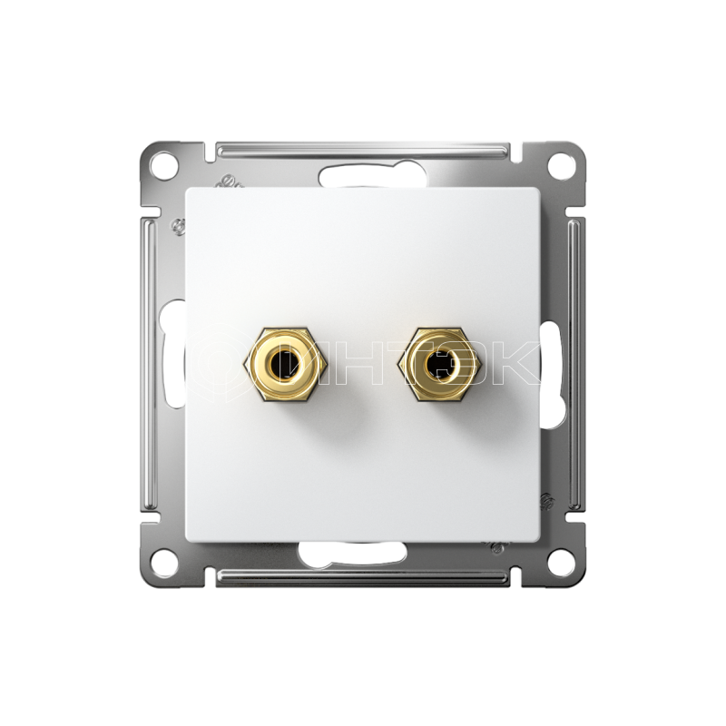 Розетка аудио 2-м AtlasDesign бел. Systeme Electric ATN000187 изображение, фото