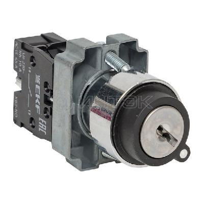 Переключатель BG21 2P с замком (не возврат.) NO EKF xb2-bg21 изображение, фото