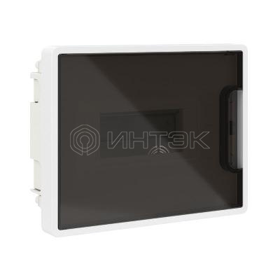 Щиток встраиваемый Фрейм (FRAME) ЩРв-п-8 8мод. IP41 с тонированной дверцей с 2 шинами PEN на 6 и 8 отверст. бел. DKC F08B1WD изображение, фото