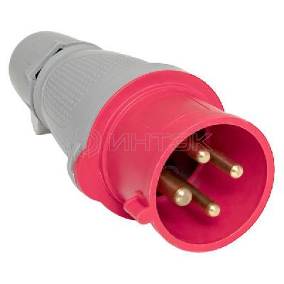 Вилка переносная 024 3Р+РЕ 32А 380В IP44 PROxima EKF ps-024-32-380-PRO изображение, фото