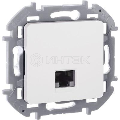 Розетка компьютерная Inspiria RJ45 кат.6 UTP механизм бел. IEK 673830 изображение, фото