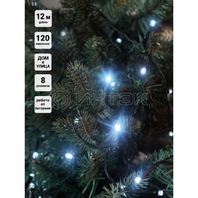 Гирлянда "Нить" LD120-GW-BO 120 бел. светодиодов 12м с контроллером уличная SHLights 4690601045430 изображение, фото