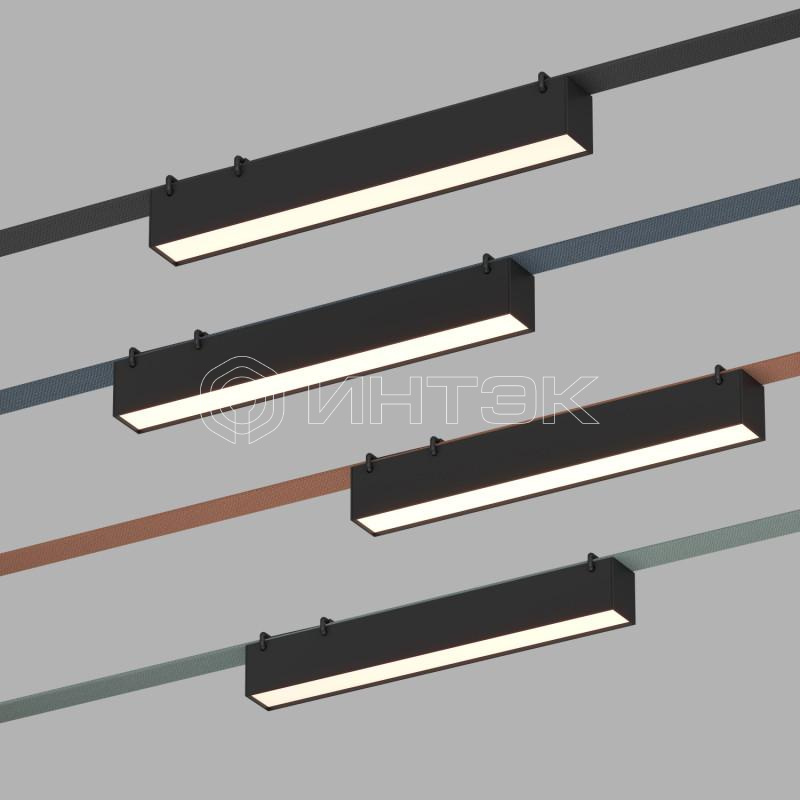 Светильник для трека-ремня Belty Linear 12Вт 4000К IP20 48В DC 323х40х45мм RA90 120град. со светодиодом алюм. черн. DENKIRS 723167 изображение, фото