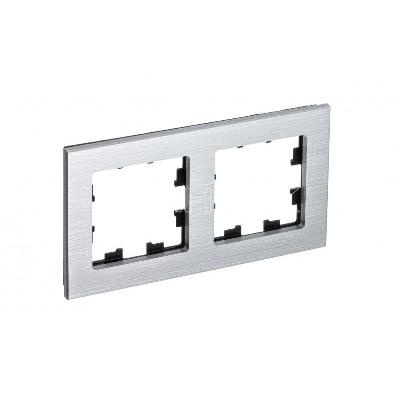 Рамка 2-м AtlasDesign Nature метал. серебр. Systeme Electric ATN312102 изображение, фото