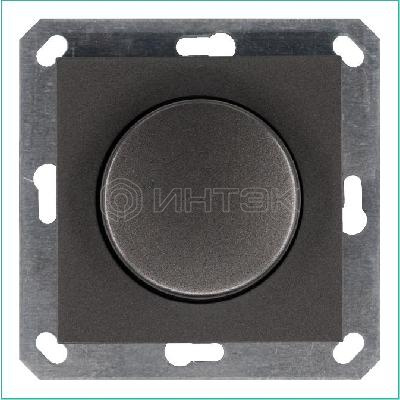 Светорегулятор поворотно-нажимной (диммер) LED 30-400Вт 1gang 2way механизм мокко Jasmart G4012Z изображение, фото