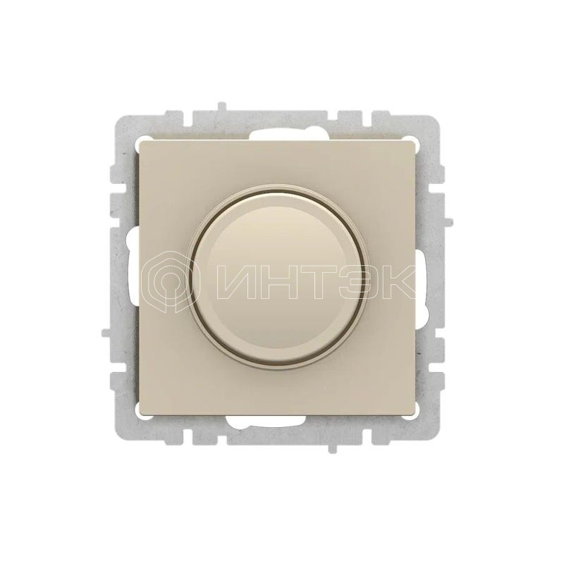 Светорегулятор СП BRITE пов-наж. 600Вт СС10-1-0-БрКр механизм беж. IEK BR-D20-0600-K10 изображение, фото
