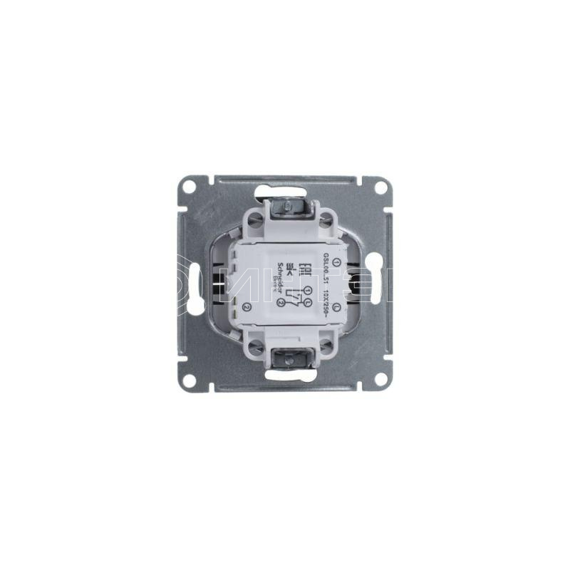 Выключатель 2-кл. СП Glossa 10А IP20 (сх. 5) 10AX механизм шоколад.  Systeme Electric GSL000851 изображение, фото