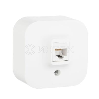 Розетка компьютерная 1-м ОП Quteo RJ45 кат.5E UTP бел. IEK 782224 изображение, фото
