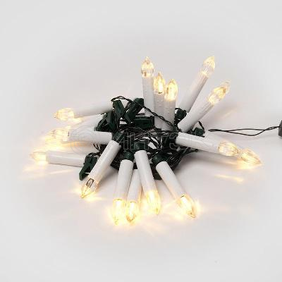 Гирлянда светодиодная ULD-S0400-020/SGA WARM WHITE IP20 CANDLES «Свечки» 4м тепл. бел. свет пост. свечение провод зел. Uniel UL-00005468 изображение, фото