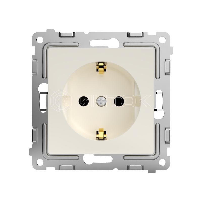 Розетка 1-м СП Pixel 16А IP20 с заземл. защ. шторки механизм беж. TOKOV ELECTRIC TKE-PX-R1ZSF-C02 изображение, фото