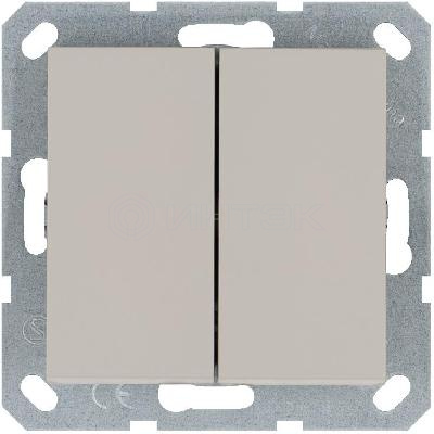 Кнопка 2-кл. 10А IP20 с переключающим контактом механизм тауп Jasmart G3020T изображение, фото