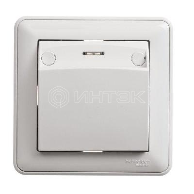 Выключатель карточный 1-кл. СП W59 16А IP20 с индикацией в сборе бел. Systeme Electric VS616-051-18 изображение, фото