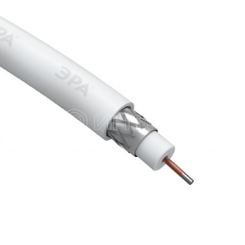 Кабель коаксиальный RG-6U CCS/оплетка Al 48проц. PVC Simple 75Ом бел. (м) Эра Б0044596 изображение, фото