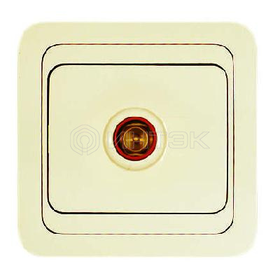 Розетка телевизионная TV 1-м СП Mimoza 16А IP20 крем/крем Makel 25007 изображение, фото