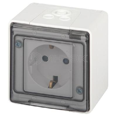 Розетка Эксперт 11-2502-01 2P+E IP55 шторки 16А-250В ОУ бел. Эра Б0063280 изображение, фото