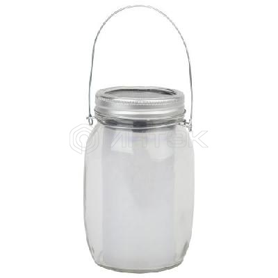 Светильник садовый SL-GL14-JAR-2 13.5см солнечная батарея металл/стекло прозр. ЭРА Б0032579 изображение, фото