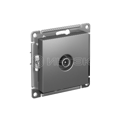 Розетка телевизионная оконечная TV AtlasDesign 1дБ механизм сталь Systeme Electric ATN000991 изображение, фото