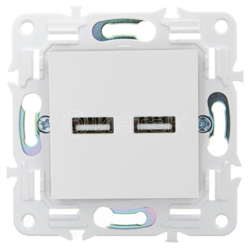 Розетка USB A+A 3.1А SKANDY SK-R15W арктич. бел. IEK SK-U21-D31-K01 изображение, фото