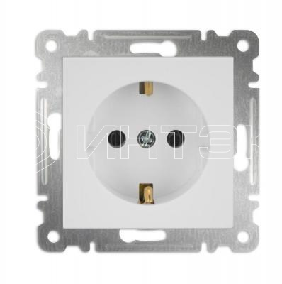 Розетка 1-м СП Karea 16А IP20 с заземл. механизм бел. Makel 57001028 изображение, фото