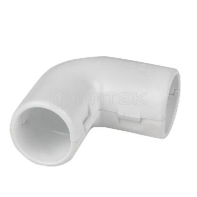 Угол соединительный для трубы 90град. 25мм бел. Plast EKF ug-t-25w-r изображение, фото