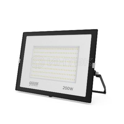 Прожектор светодиодный Elementary 200Вт IP65 6500К 17000лм PROMO G3 черн. GAUSS 613100200P изображение, фото
