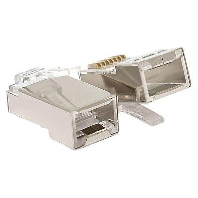 Коннектор RJ45 (8P8C) кат.5E экранир. TERACOM универс. (уп.20шт) EKF TRC-PLUG-5EFTP-20 изображение, фото