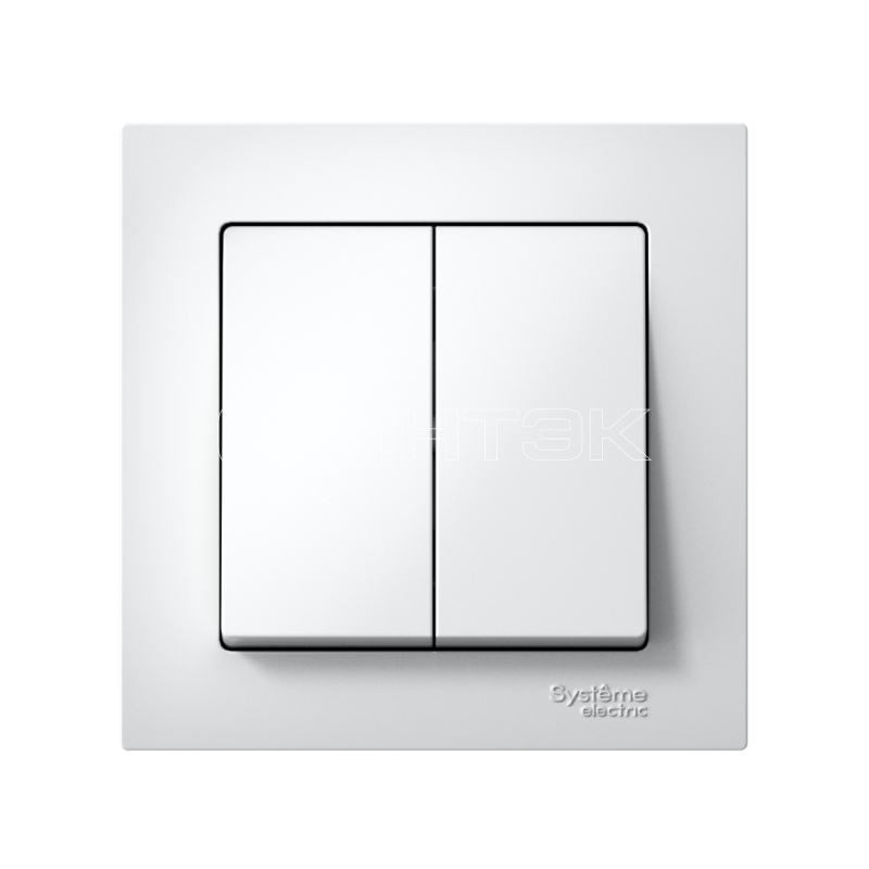 Выключатель 2-кл. СП AtlasDesign 10А IP20 (сх. 5) 10AX в сборе бел.  Systeme Electric ATN000152 изображение, фото