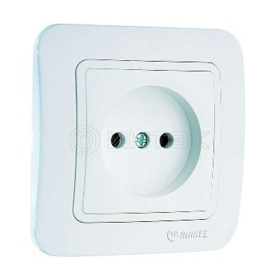 Розетка 1-м СП Lillium 16А IP20 без заземл. бел./бел. Makel 70022 изображение, фото