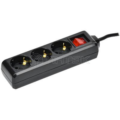 Удлинитель 3х5м с заземл. 16А IP20 У03К 250В ПВС 3х1 черн. IEK WYP10-16-03-05-ZK-K02 изображение, фото