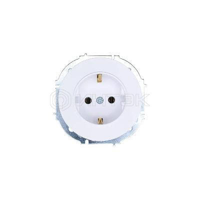 Розетка 1-м O Systeme ElectricN IP20 с заземл. ПБТ бел. LEZARD 743-0288-122B изображение, фото