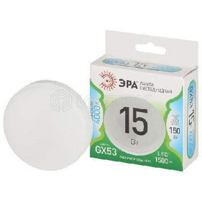 Лампа светодиодная GREEN LINE GX-15W-840-GX53 GL 15Вт таблетка 4000К яркий свет бел. GX53 Эра Б0067016 изображение, фото