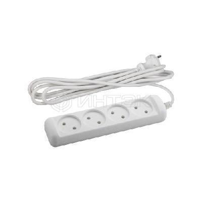 Удлинитель 4х5м без заземл. 6А IP20 UX(6)-4-5m ПВС 2х0.75 Эра Б0038571 изображение, фото