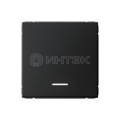 Выключатель 1-кл. ArtGallery (сх. 1а) 10AX с подсветкой механизм карбон  Systeme Electric GAL001013 изображение, фото