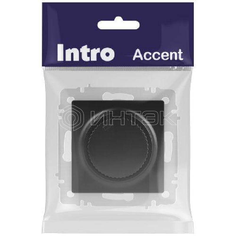 Светорегулятор поворотный СП Accent 6-401-05 600Вт 230В IP20 антрацит Intro Б0063679 изображение, фото